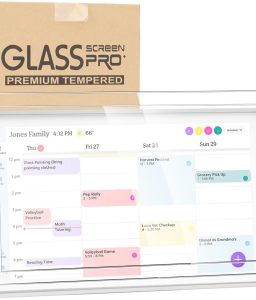 2 Pcs Tempered Glass Screen Protector for Skylight Calendar 15 Inch - High strength 9H Hardness Tempered Glass - HD Clear, Anti-Scratch