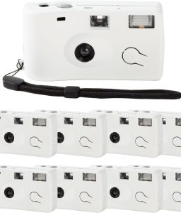8 Pack of Disposable Cameras for Wedding Bulk Single Use Flash 35mm 17 Film 200 ISO Film Camera for Birthday Concert Travel Anniversary Party Supplies