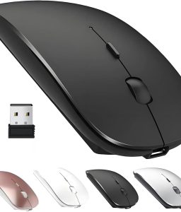Bluetooth Mouse,Rechargeable Wireless Mouse for MacBook Pro/MacBook Air/Laptop/PC/Mac/iPad pro/Computer,Bluetooth 5.2 + 3.0 +2.4G USB Receiver