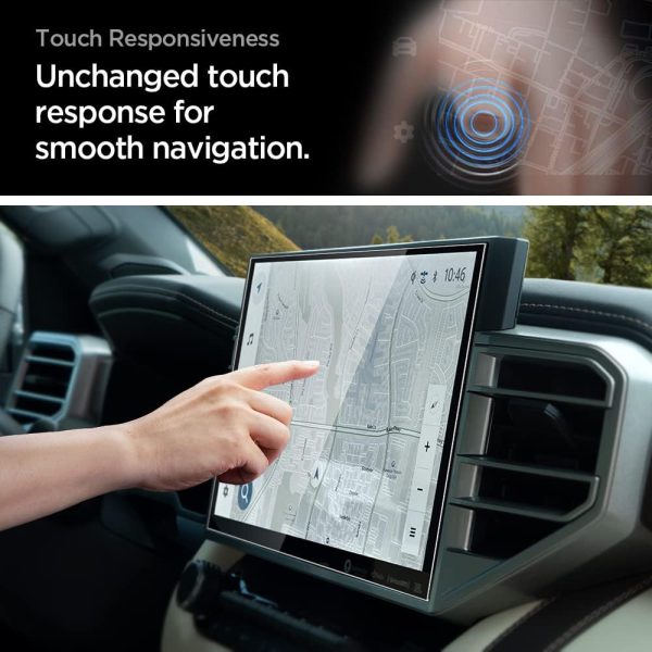 Spigen Tempered Glass Screen Protector [GlasTR Slim] designed for Toyota Tundra(2025-2022), Sequoia(2025-2023), Tacoma(2024/2025), 4Runner(2025) 14 inch Dashboard Touchscreen - Matte/Anti Finger Print - Image 6
