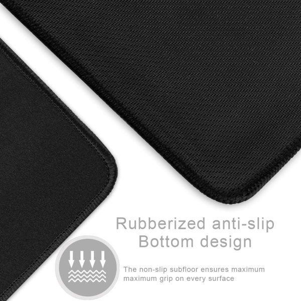 XXL Professional Large Mouse Pad & Computer Game Mouse Mat (35.4x15.7x0.12IN, 90x40 Black) - Image 6